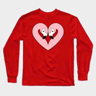 Flamingo Heart Long Sleeve T-Shirt